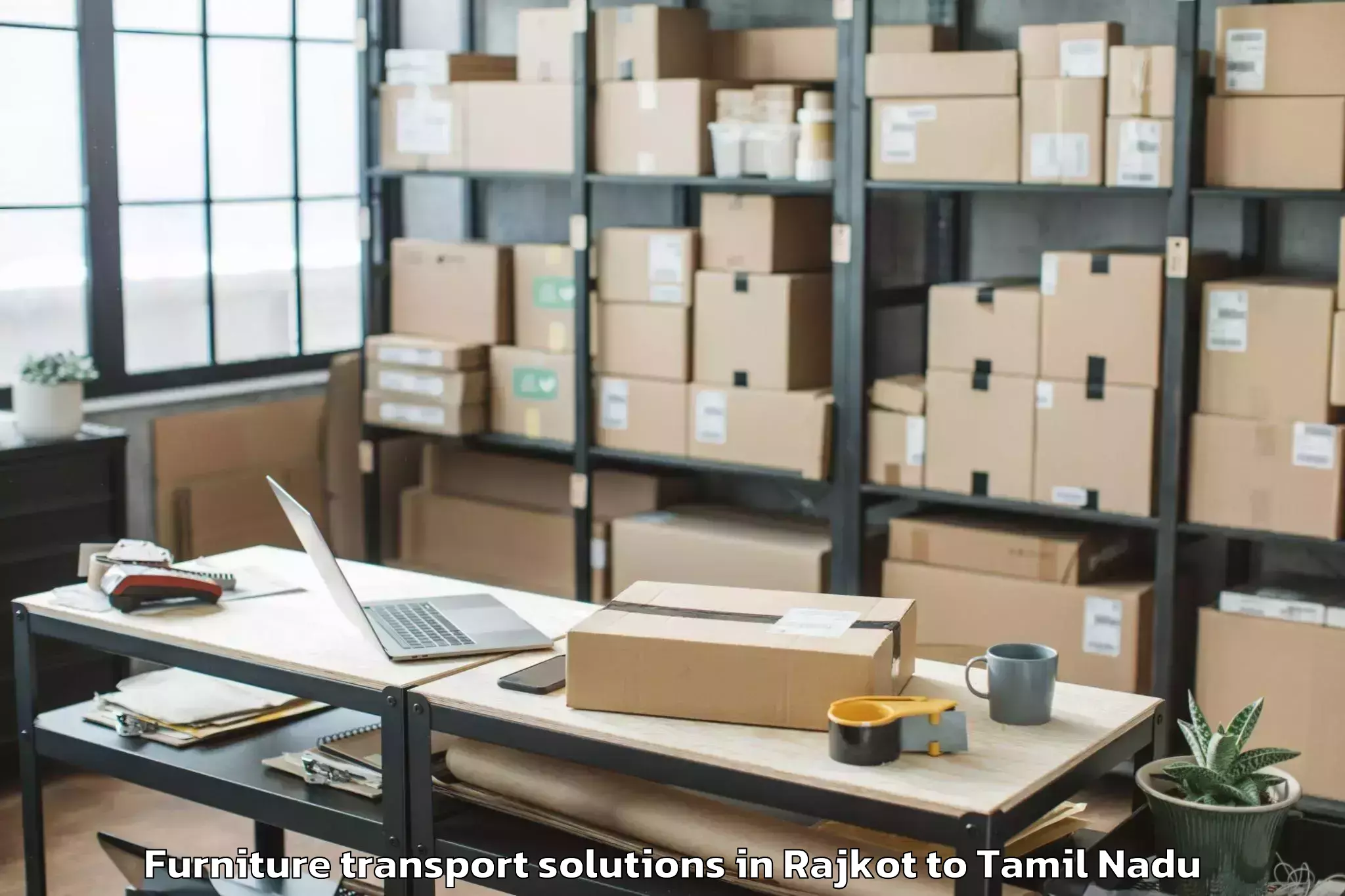 Hassle-Free Rajkot to Podaturpet Furniture Transport Solutions